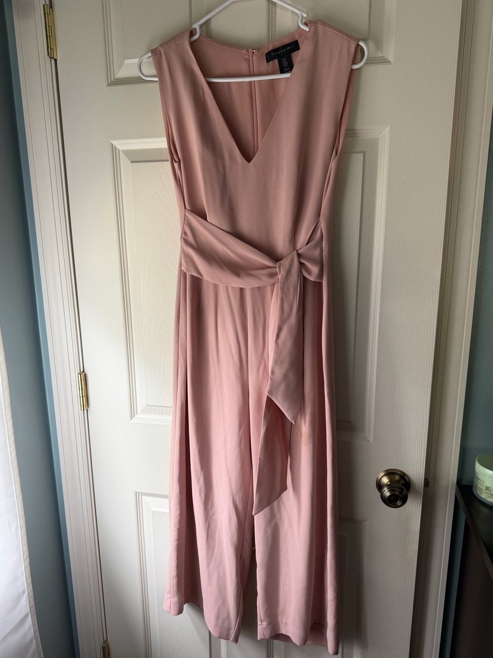 Tahari Dusty Rose Sleeveless V-Neck pants one-piece